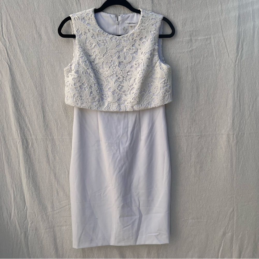 Calvin Klein Ivory Lace Dress size 6